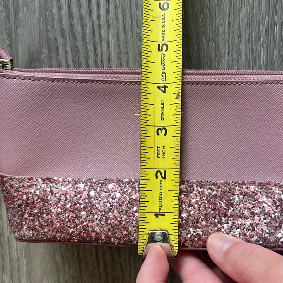Kate Spade Greta Court Shiloh Glitter Cosmetic Travel Makeup Bag Pink - Picture 12 of 14